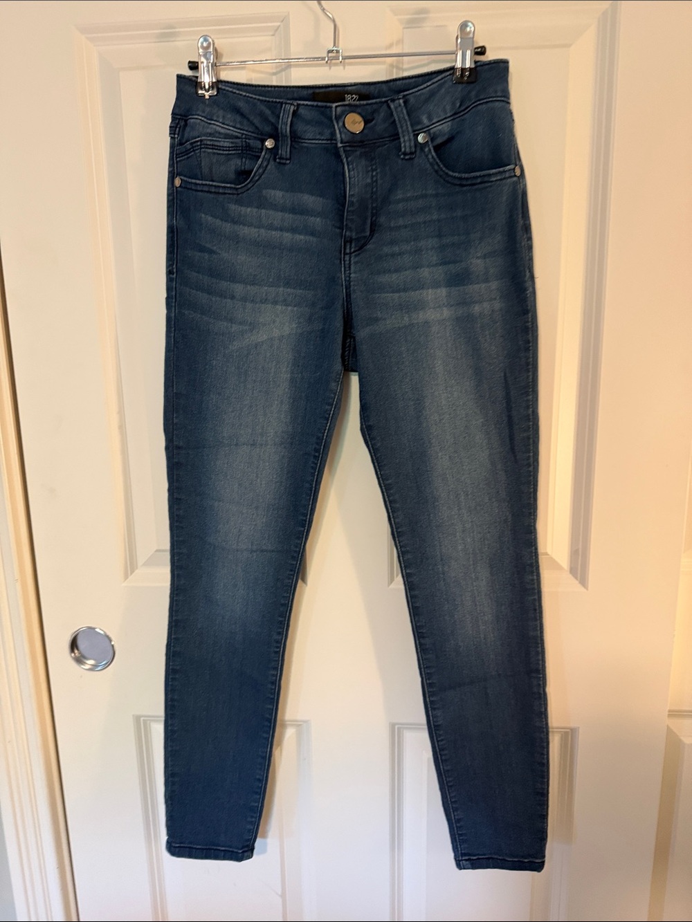 1822 Denim Skinny Jeans in Dark Blue Wash